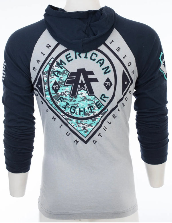 American Fighter Men's Interference Button-Down Shirt – Black, Long Sleeve, Embroidered
