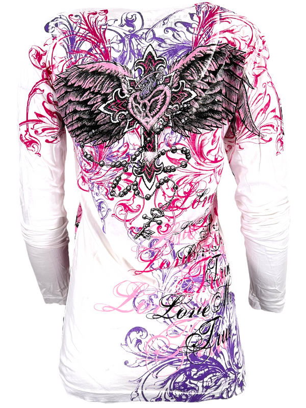 Archaic by Affliction Women's T-shirt Mi Amore ^