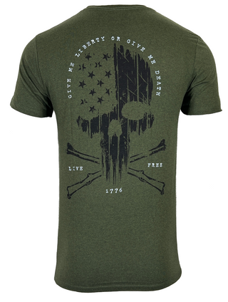 Howitzer Style Men's T-Shirt Liberty Or Death Military Grunt MFG