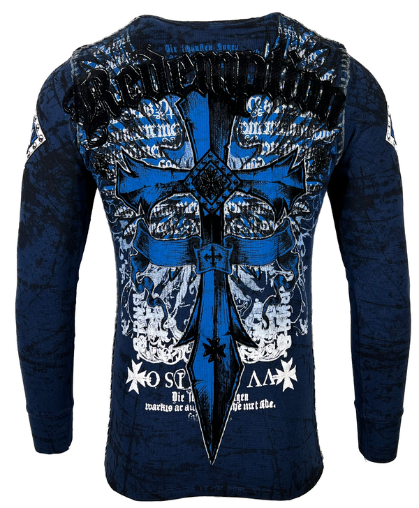 Archaic Affliction Men's Thermal shirt LOYALTY (NAVY)