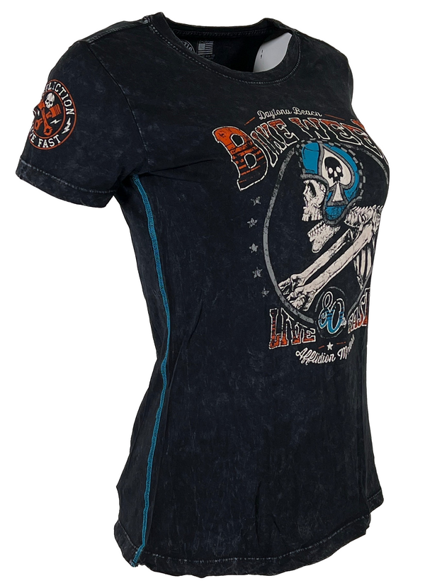 Affliction Women's Short sleeve T-Shirt DAYTONA 80