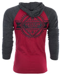 American fighter Men's Hoodie Asbury Premium shirt Red */