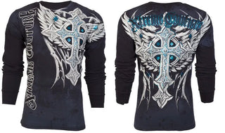 Xtreme Couture by Affliction Men's Thermal Shirt Panther