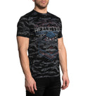 AFFLICTION CK BASILONE Men's T-shirt Navy Lava Wash