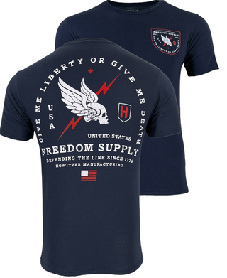 Howitzer Style Men's T-Shirt FREEDOM LINE Military Grunt MFG *