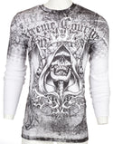 XTREME COUTURE Mens Long Sleeve DEATH LIST Crewneck THERMAL T-Shirt