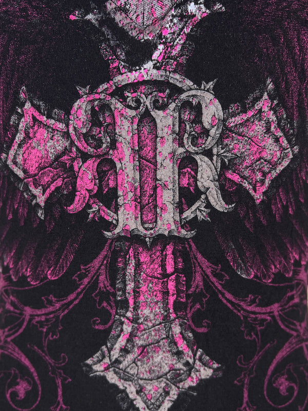 Rebel Saint by Affliction Women's T-shirt Scattered