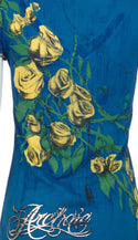 ARCHAIC Womens Short Sleeve MY GIRL V-neck T-Shirt (Blue)