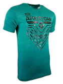 AMERICAN FIGHTER Men's T-shirt CRYSTAL RIVER Ocean Teal Athletic XS-4XL