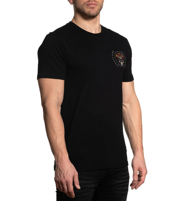 AFFLICTION Men's T-Shirt S/S JUNGLE ROT Premium Black Label Biker MMA