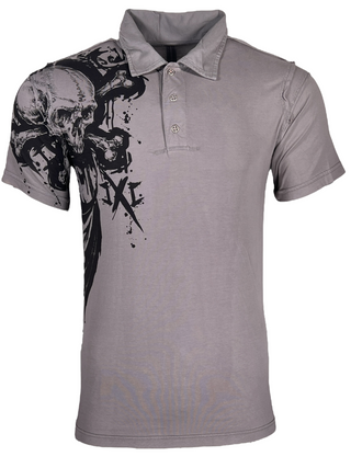 Xtreme Couture Men's Polo Shirt Splatt Silver