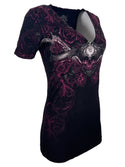 Rebel Saint by Affliction Women's T-shirt Silent Scream