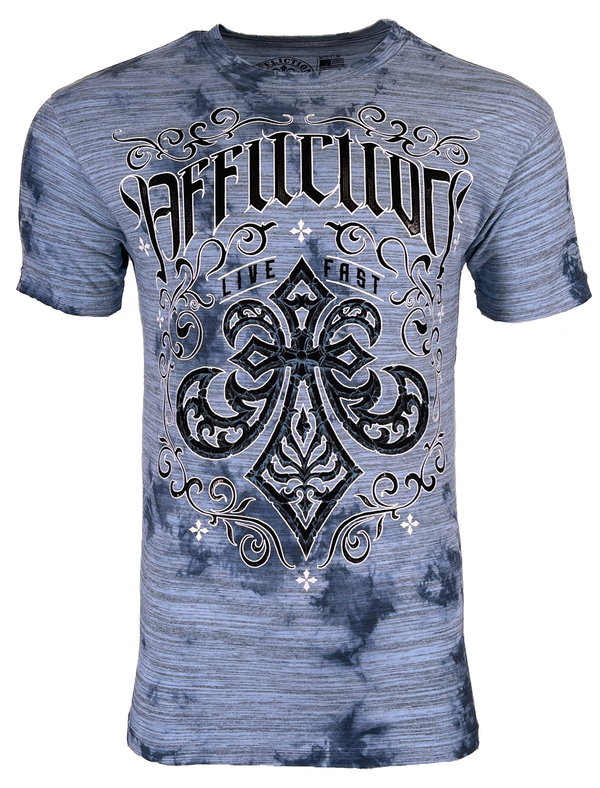 Affliction Men's T-shirt WINTER EPITAPH Crystal Wash