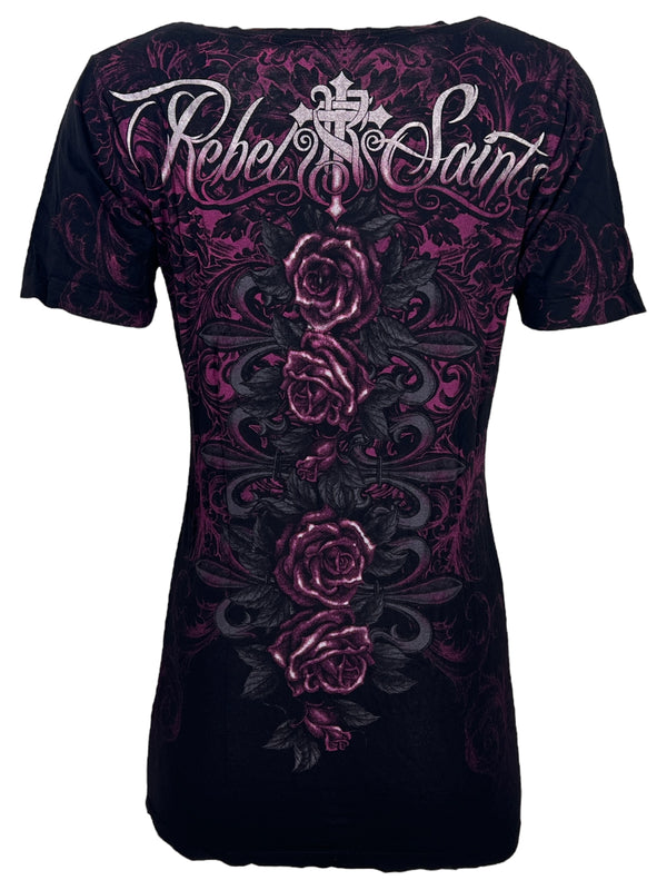 Rebel Saint by Affliction Women's T-shirt Silent Scream