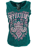 Affliction Women's T-Shirt Winter Epitaph Black ^