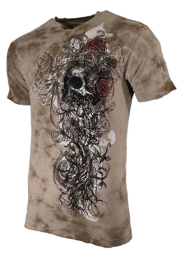 AFFLICTION Men's T-shirt INSUMAN NATURE Skull Biker S-3XL NWT