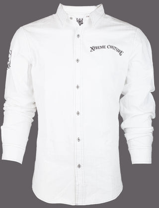 Xtreme Couture Men's Button Down Shirt Free To Live