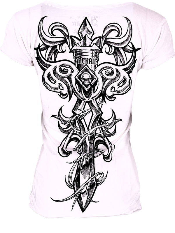 Archaic by Affliction Women's T-shirt Killer Widow ^