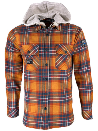 Howitzer Style Men's Button Down Hoodie Flannel Mag Military Grunt MFG