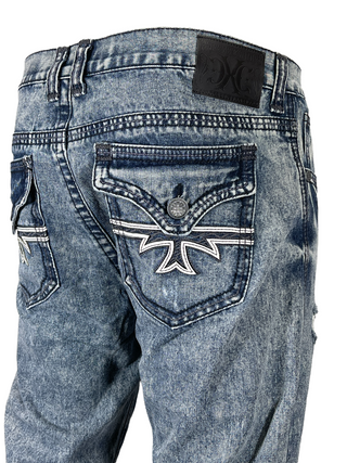 Xtreme Couture by Affliction Men's Denim Jeans Cross Light Blue