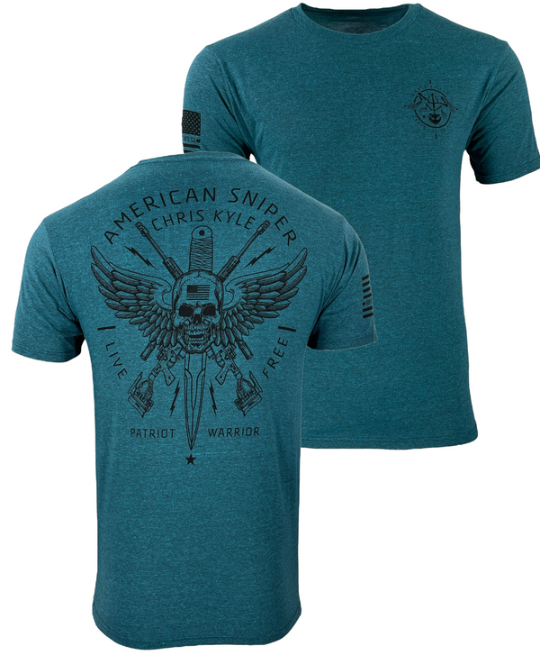 Howitzer Style Men's T-Shirt CHRIS KYLE CIRCLE SHILED Military Grunt MFG