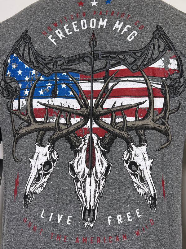 Howitzer Style Men's T-Shirt FREEDOM HUNT Military Grunt MFG