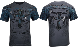 XTREME COUTURE by AFFLICTION Men's T-Shirt CARNIVORE Skulls Cross Biker S-5XL