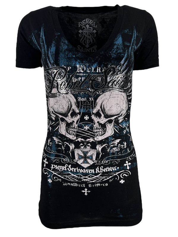 Rebel Saint by Affliction Women's T-shirt Mockingbird
