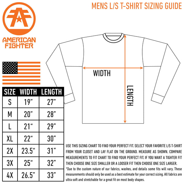 American fighter Men's Long sleeve Shirt Hoodie ASBURY