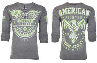 American Fighter Men's Long Sleeve Shirt DEFIANCE Grey