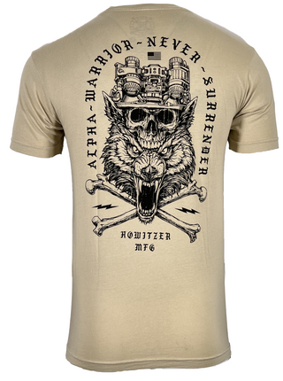 Howitzer Style Men's T-Shirt ALPHA WARRIOR Military Grunt