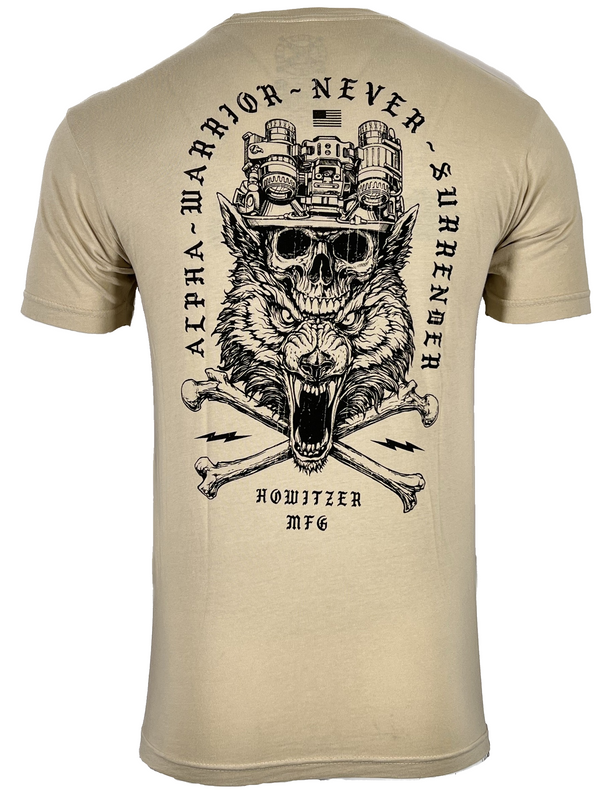 Howitzer Style Men's T-Shirt ALPHA WARRIOR Military Grunt