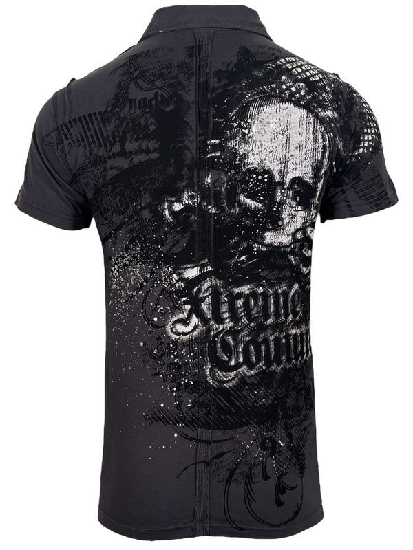 Xtreme Couture Men's Polo Shirt Last Rites Charcoal