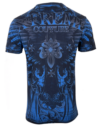 Xtreme Couture By Affliction Men's T-Shirt WROUGHT IRON Blue