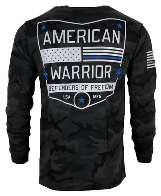 HOWITZER Style Men's Long Sleeve T-Shirt AMERICAN WARRIOR Military Grunt
