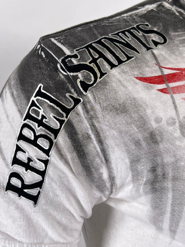 Rebel Saint By Affliction Men's T-Shirt Bloody Night Biker