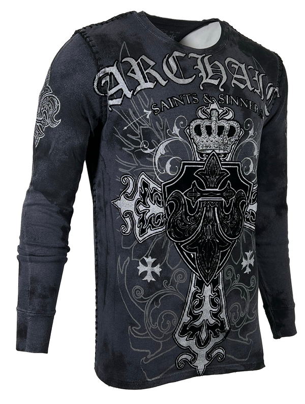 Archaic Affliction Men's Thermal shirt SINESTRO (CHARCOAL) +