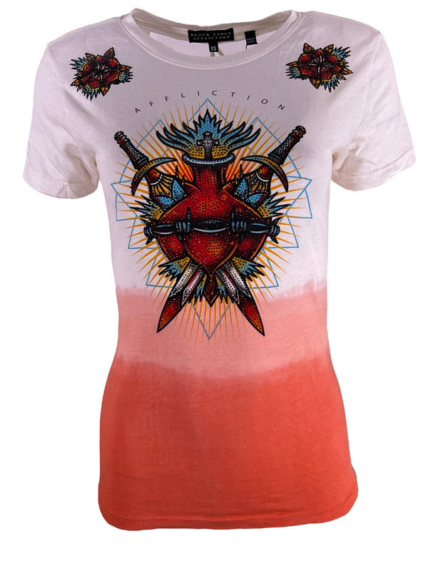 Affliction Women's T-Shirt Sacred Oath ^