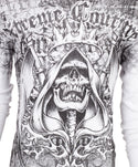 XTREME COUTURE Mens Long Sleeve DEATH LIST Crewneck THERMAL T-Shirt