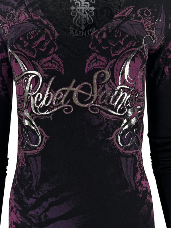 Rebel Saint by Affliction Women's T-shirt Rouge ^