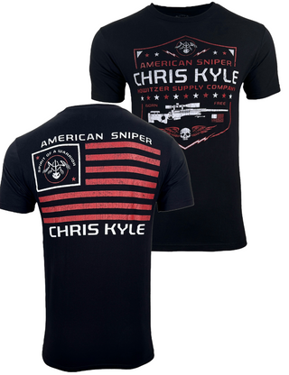 Howitzer Style Men's T-Shirt CHRIS KYLE SPIRIT WARRIOR Military Grunt MFG
