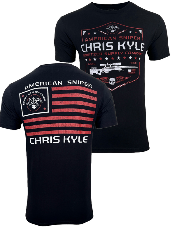 Howitzer Style Men's T-Shirt CHRIS KYLE SPIRIT WARRIOR Military Grunt MFG