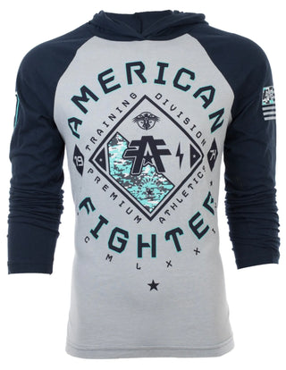 American Fighter Men's Long Sleeve Hoodie RICHMOND shirt Grey