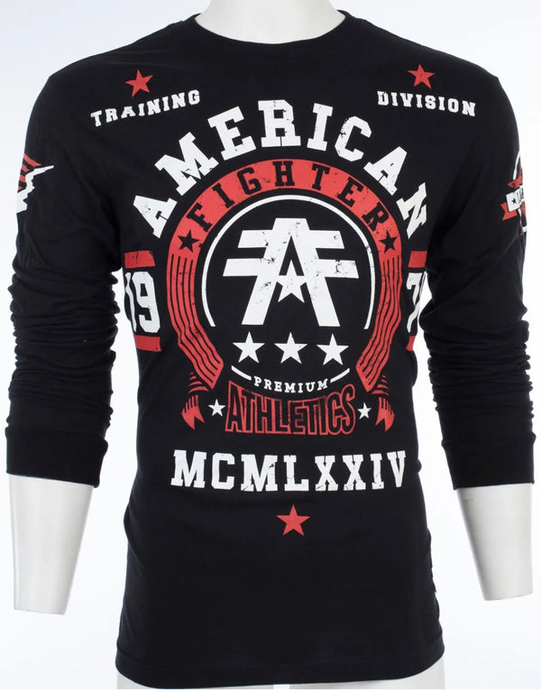 American Fighter Men's Long Sleeve Shirt Dalton Black