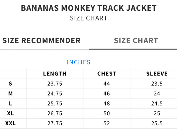 Bananas Monkey Men's Track Jacket Ac family Heavyweight Black