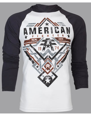 American Fighter Men's Long Sleeve Hoodie LANE shirt Gray */