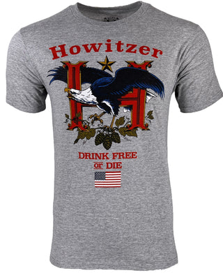 Howitzer Style Men's T-Shirt Drink Free Military Grunt MFG