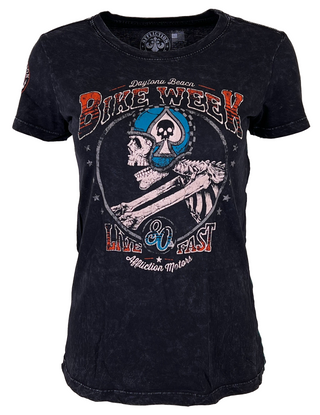 Affliction Women's Short sleeve T-Shirt DAYTONA 80