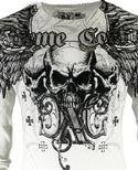 Xtreme Couture by Affliction Men's Thermal Shirt OVER THE TOP White