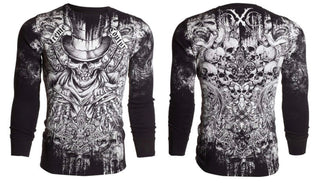 Xtreme Couture by Affliction Men's Thermal Shirt OFFERING (Black)